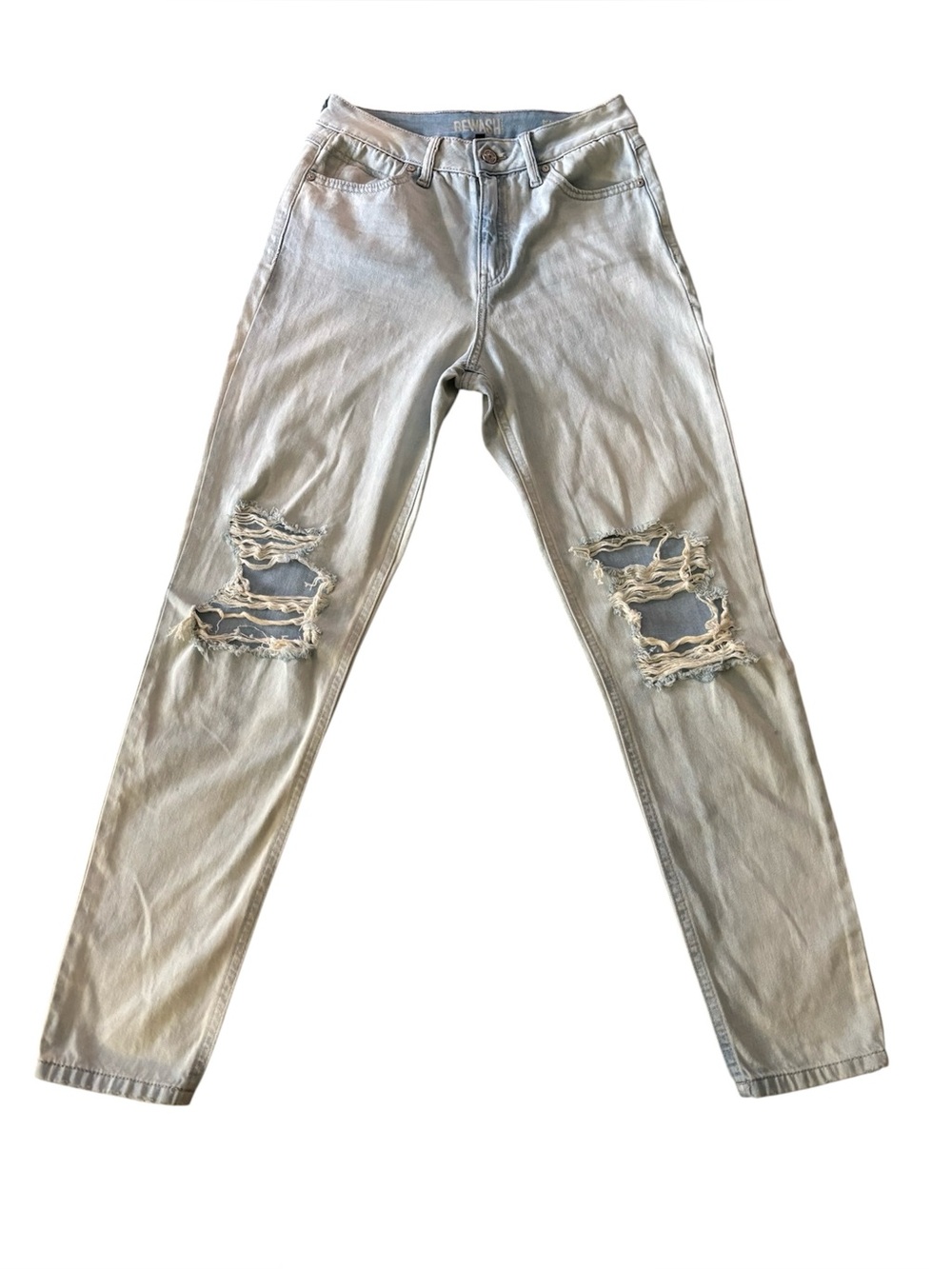 Rewash Light Wash Distressed Skinny Jeans | Juniors Size 5 | Ripped Denim